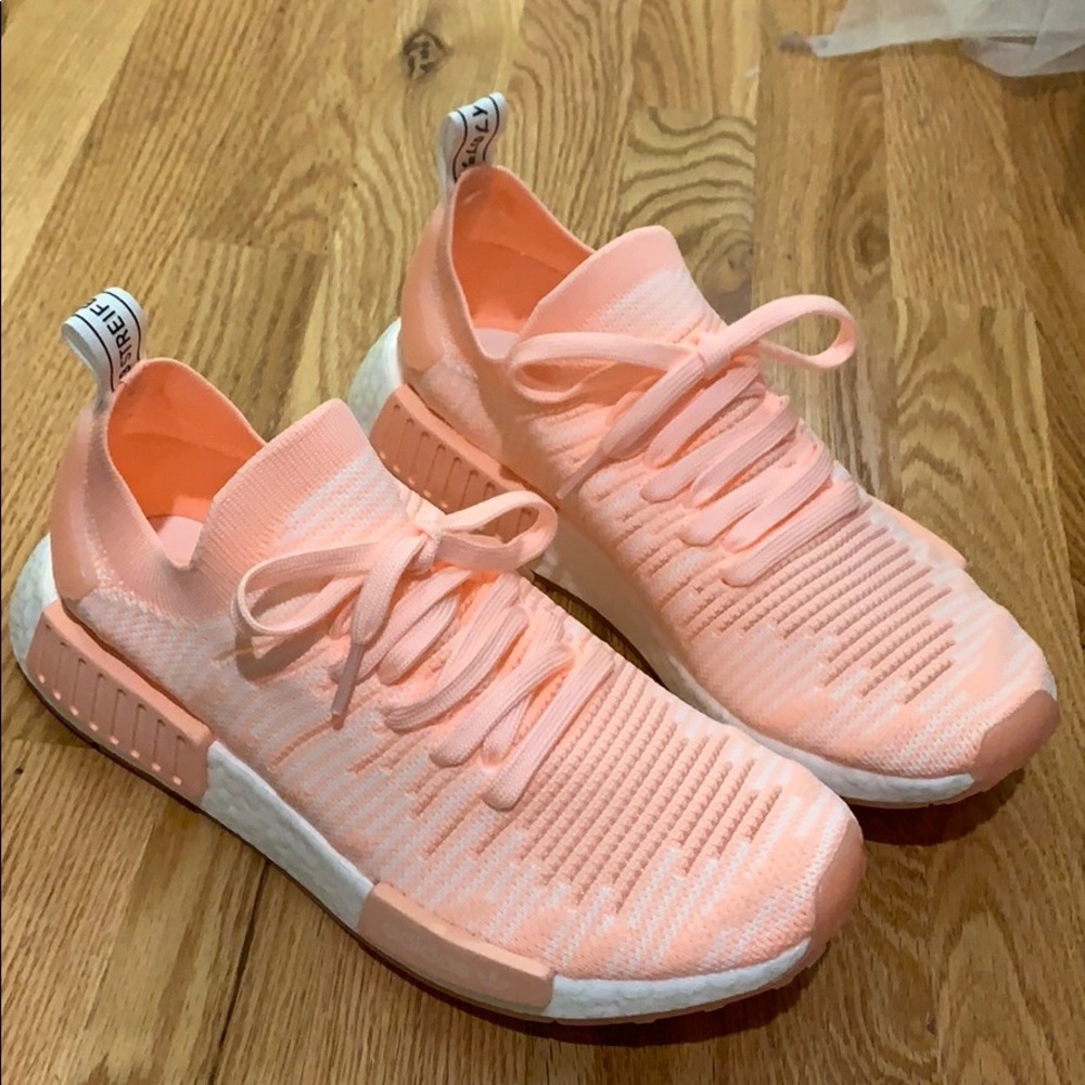 NWOT Adidas NMD Primeknit, Bright Light Orange